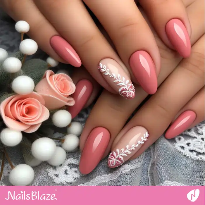Peach Fuzz Nails Floral Design | Color of the Year 2024 - NB1721